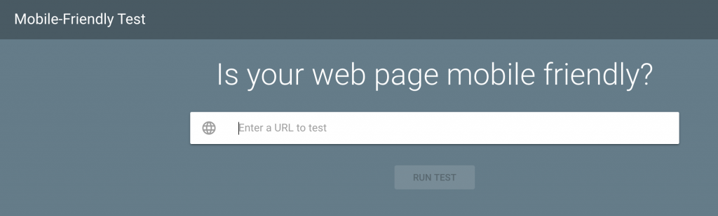Google mobile friendly test