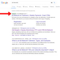 Google paid search advertising example
