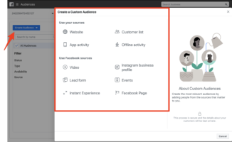 Creating Custom Audience in Facebook Ads Manager