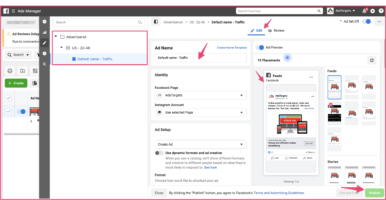 Edit Ads in Facebook Ads Manager