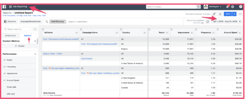 Facebook Ads Reporting
