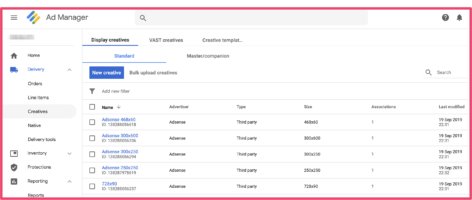 Google Ad Manager creatives