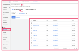 Google Ads Exclusions
