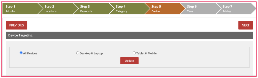 Device targeting