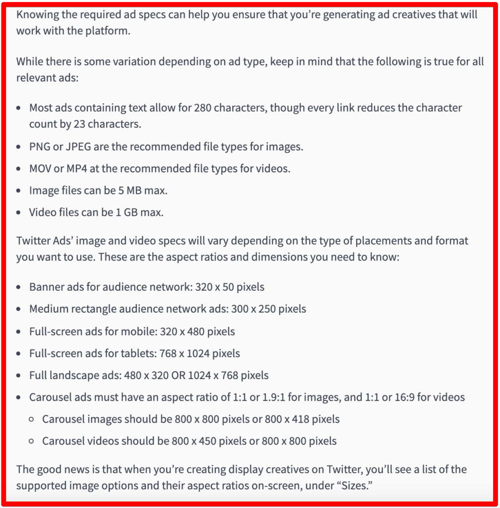 Twitter Ads Specs | AdsTargets.om
