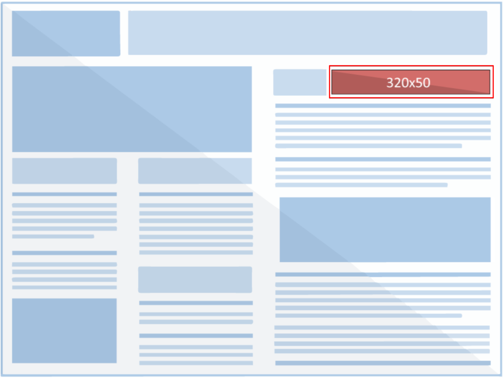 320X50 Banner Ad Size