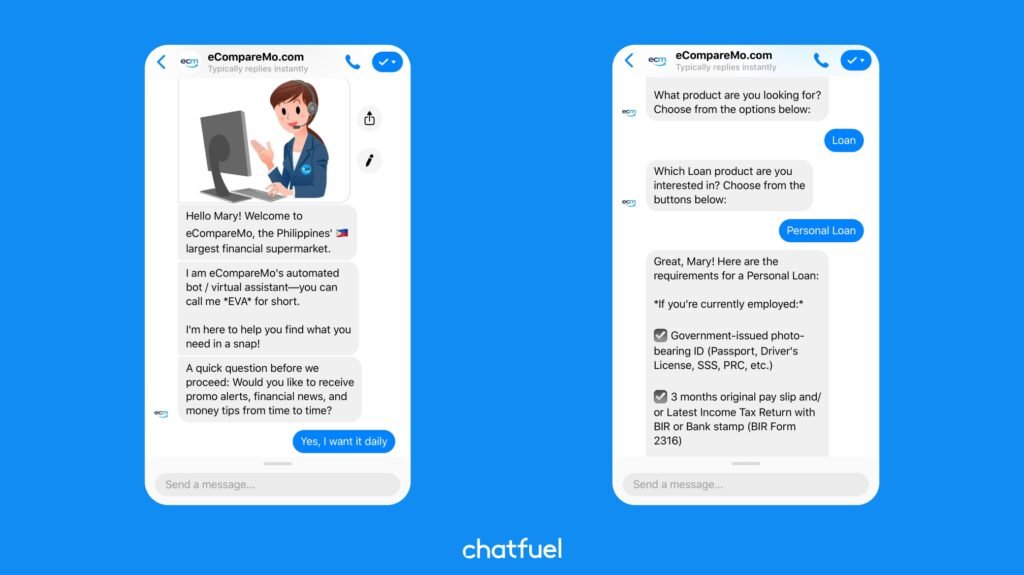 Chatfuel Chatbot example