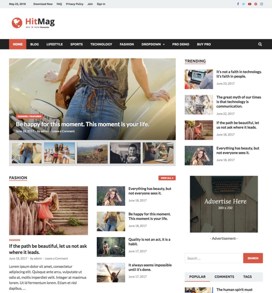 HitMag WordPress Theme