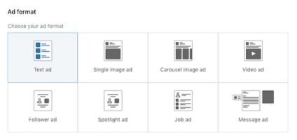 LinkedIn Ad formats