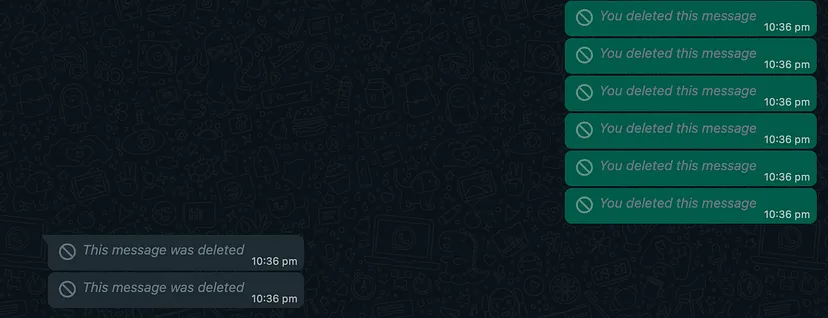WhatsApp deleted message feature