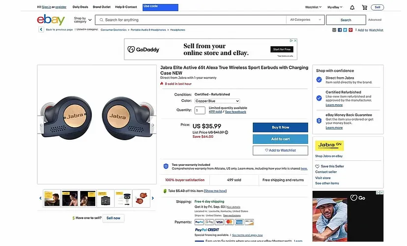 eBay’s complex product details can lead to poor user experience 