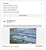 Example 1: The Motley Fool’s Facebook Ad